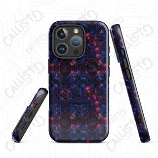 Holographic Gridline Cyberpunk MagSafe® iPhone® Tough Case – Futuristic Shine & Maximum Protection - iPhone 16 Pro