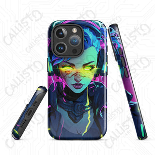 Neon Beauty Cyberpunk Babe MagSafe® iPhone® Tough Case – Bold & Vibrant Design - iPhone 16 Pro