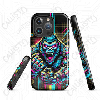 Angry Cyberpunk Gorilla MagSafe® iPhone® Tough Case – Futuristic Protection Style - Glossy / iPhone 16 Pro