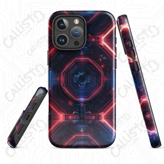 Neon Circuitry Cyberpunk MagSafe® iPhone® Tough Case – Futuristic Glow & Sleek Protection - iPhone 16 Pro Max