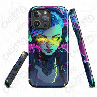 Neon Beauty Cyberpunk Babe MagSafe® iPhone® Tough Case – Bold & Vibrant Design - iPhone 16 Pro Max