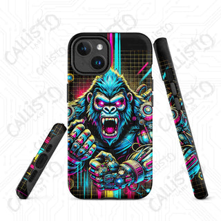 Angry Cyberpunk Gorilla MagSafe® iPhone® Tough Case – Futuristic Protection Style - Matte / iPhone 14