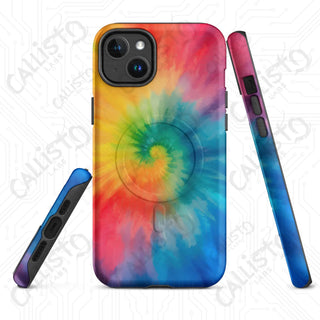 Hippie Love Tie Dye MagSafe® Tough Case iPhone® – Groovy Colorful Protection - Matte / iPhone 14 Plus