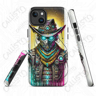 Neon Cyberpunk Dystopian Cowboy Villain/Hero MagSafe® iPhone® Tough Case – Bold & Protective - Matte / iPhone 14 Plus