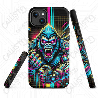 Angry Cyberpunk Gorilla MagSafe® iPhone® Tough Case – Futuristic Protection Style - Matte / iPhone 14 Plus