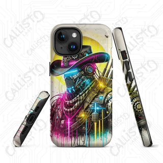 Cyberpunk Dystopian Cowboy Neon MagSafe® iPhone® Tough Case – Bold & Futuristic Style - Matte / iPhone 15