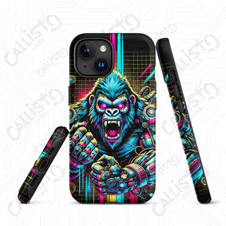 Angry Cyberpunk Gorilla MagSafe® iPhone® Tough Case – Futuristic Protection Style - Matte / iPhone 15