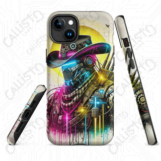 Cyberpunk Dystopian Cowboy Neon MagSafe® iPhone® Tough Case – Bold & Futuristic Style - Matte / iPhone 15 Plus