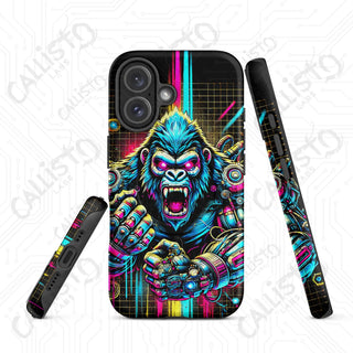 Angry Cyberpunk Gorilla MagSafe® iPhone® Tough Case – Futuristic Protection Style - Matte / iPhone 16