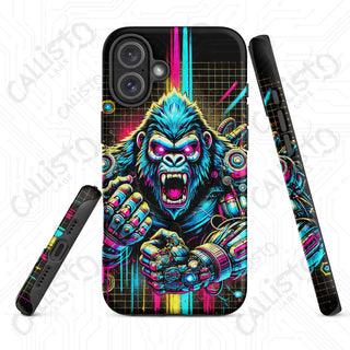 Angry Cyberpunk Gorilla MagSafe® iPhone® Tough Case – Futuristic Protection Style - Matte / iPhone 16 Plus