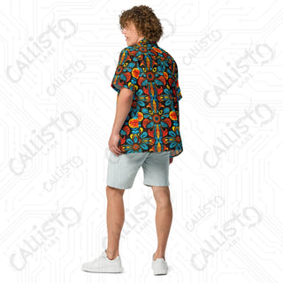 Men’s Colorful Hawaiian Button Up Shirt