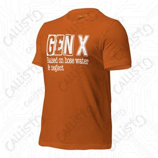 Men’s GenX Raised on Hose Water Funny T-shirt