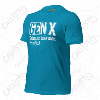 Men’s GenX Raised on Hose Water Funny T-shirt