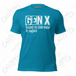 Men’s GenX Raised on Hose Water Funny T-shirt - Aqua / S