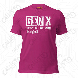 Men’s GenX Raised on Hose Water Funny T-shirt - Berry / S