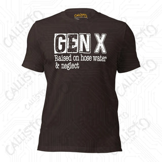 Men’s GenX Raised on Hose Water Funny T-shirt - Brown / S