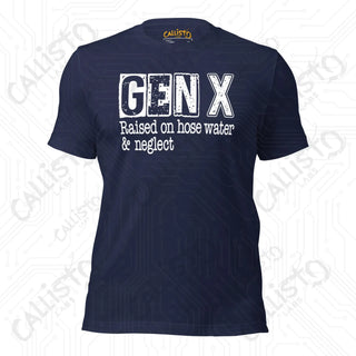 Men’s GenX Raised on Hose Water Funny T-shirt - Navy / XS