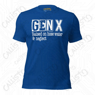 Men’s GenX Raised on Hose Water Funny T-shirt - True Royal / S