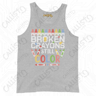 Men's Broken Crayons Still Color Mental Health Tank Top