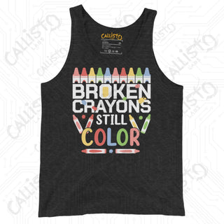 Men's Broken Crayons Still Color Mental Health Tank Top