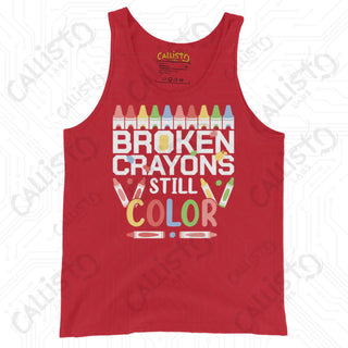 Men's Broken Crayons Still Color Mental Health Tank Top