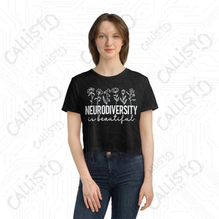 Neurodiversity is Beautiful Flowy Cropped Tee