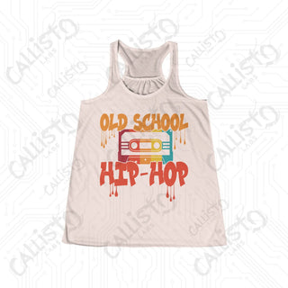 Old School Hip Hop Flowy Racerback Tank - Soft Pink / XS