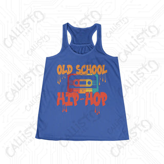 Old School Hip Hop Flowy Racerback Tank - True Royal / XS