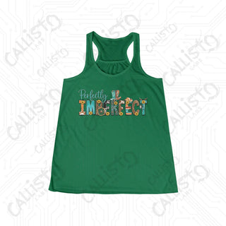 Perfectly Imperfect Western Flowy Racerback Tank - Kelly / L