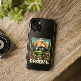 Stay Groovy Frog Phone Case - Durable Protection - iPhone 15