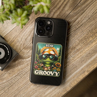 Stay Groovy Frog Phone Case - Durable Protection - iPhone 15 Pro Max