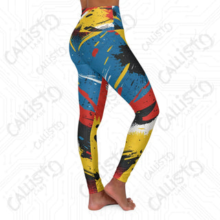 Superhero Comic Strip High Waisted Yoga Leggings