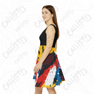 Superhero Comic Strip Women’s Skater Dress - Fun and Flattering Style