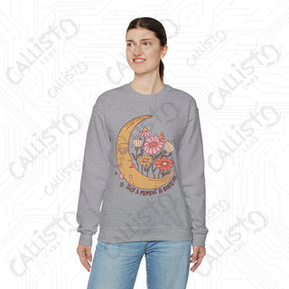 Take a Moment to Breathe Floral Hippie Crewneck Sweatshirt