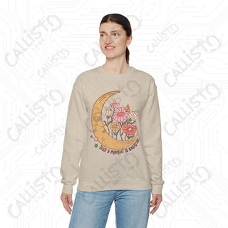 Take a Moment to Breathe Floral Hippie Crewneck Sweatshirt