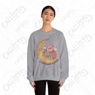 Take a Moment to Breathe Floral Hippie Crewneck Sweatshirt