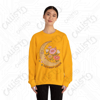 Take a Moment to Breathe Floral Hippie Crewneck Sweatshirt