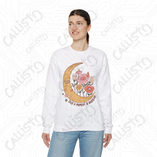 Take a Moment to Breathe Floral Hippie Crewneck Sweatshirt