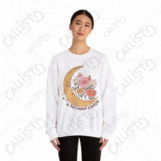 Take a Moment to Breathe Floral Hippie Crewneck Sweatshirt