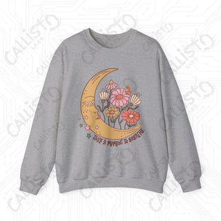 Take a Moment to Breathe Floral Hippie Crewneck Sweatshirt - S / Sport Grey