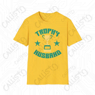 ’Trophy Husband’ Funny Men’s Softstyle T-Shirt - Daisy / S