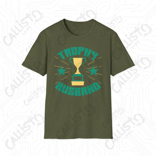 ’Trophy Husband’ Funny Men’s Softstyle T-Shirt - Military Green / S