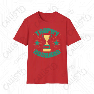 ’Trophy Husband’ Funny Men’s Softstyle T-Shirt - Red / S