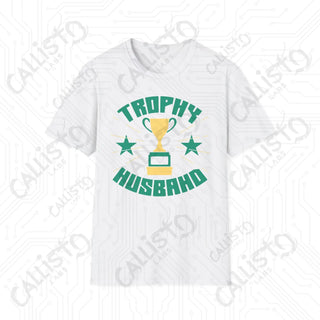 ’Trophy Husband’ Funny Men’s Softstyle T-Shirt - White / S