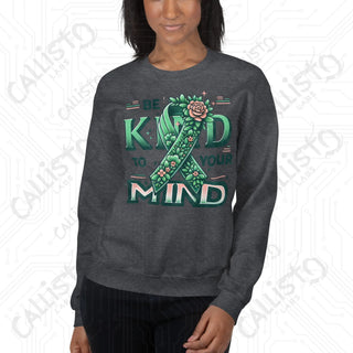 Women’s Be Kind to Your Mind Sweatshirt - Dark Heather / S