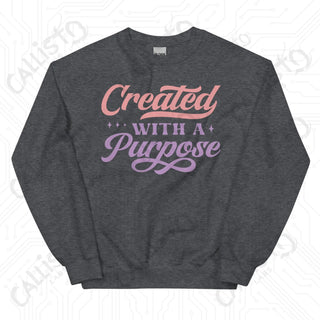 Women’s Created with a Purpose Crewneck Sweatshirt - Dark Heather / S