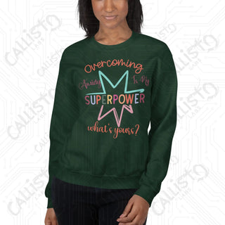 Women's Overcoming Anxiety Superpower Mental Health Sweatshirt