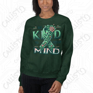 Women’s Be Kind to Your Mind Sweatshirt - Forest Green / S