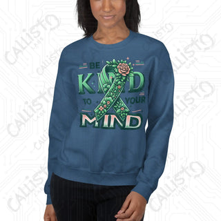 Women’s Be Kind to Your Mind Sweatshirt - Indigo Blue / S