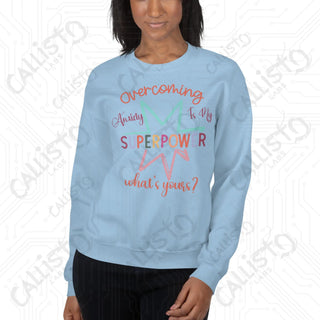 Women's Overcoming Anxiety Superpower Mental Health Sweatshirt